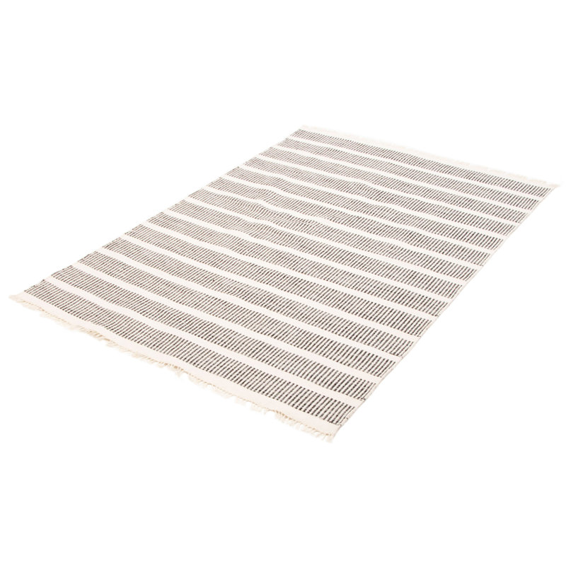 Tapis noir et blanc Sienna 5 pi 3 po x 7 pi 7 po