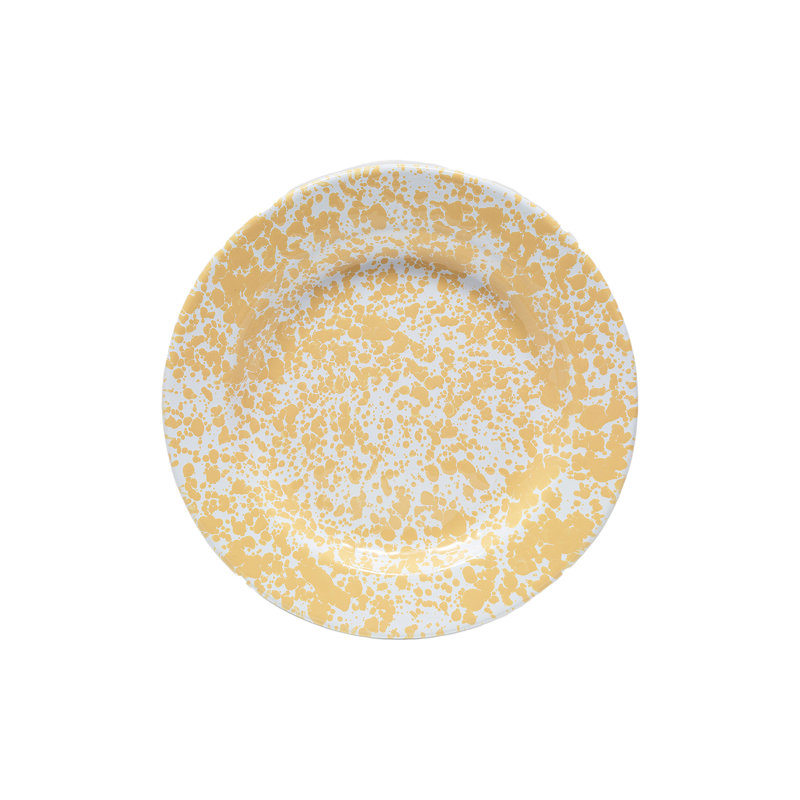Splatter Dinner Plates, Red, Yellow