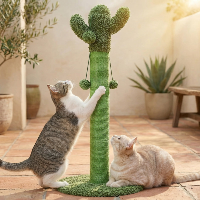Grattoir pour chat 34 po Cactus