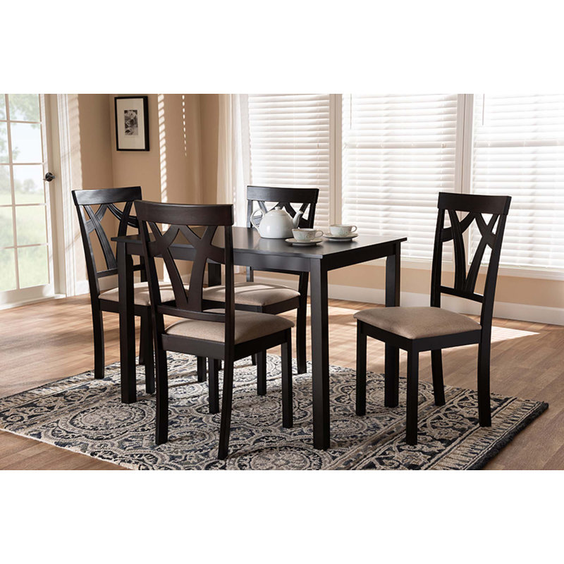 Ensemble repas pour 4 personnes Commodore-Singh, Sable / espresso