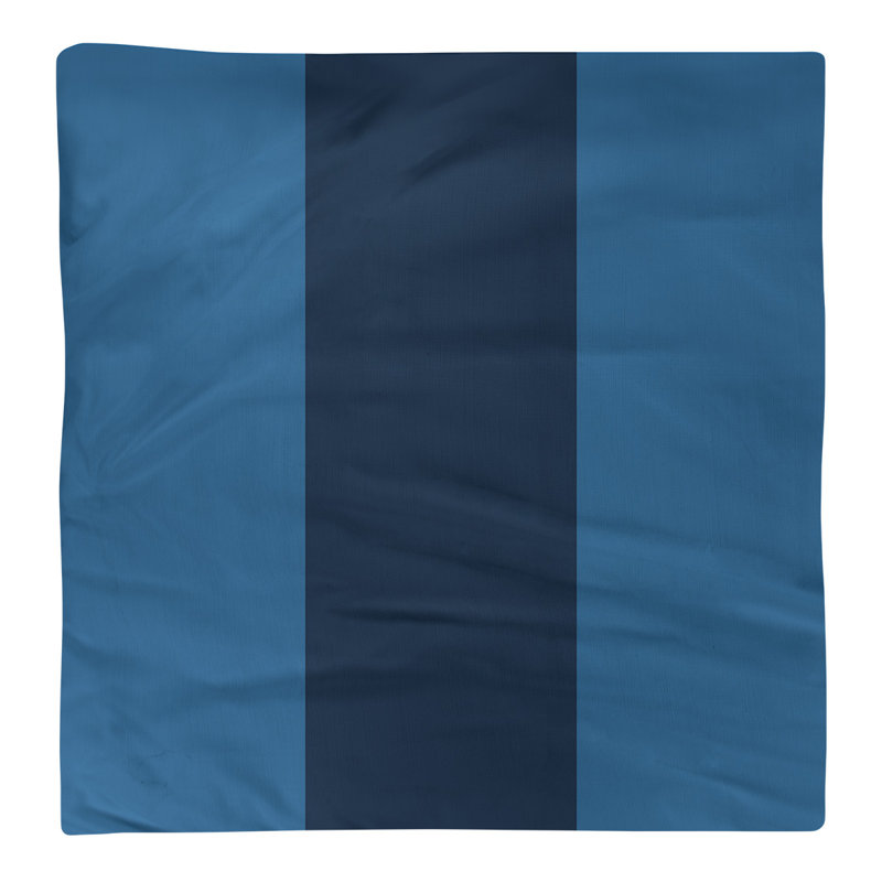 Striped Square Napkin, 22" W x 22" L, Lake Blue/Midnight Blue/Lake Blue, Polyester