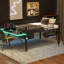 Lit mezzanine avec bureau Gaming, DEL, double, noir