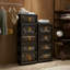 Armoire de rangement pliante latérale 24 po, 5 niveaux, 23,62 po x 13,78 po x 59,84 po, bacs de rangement pliables avec porte magnétique, armoire de rangement en plastique avec roues