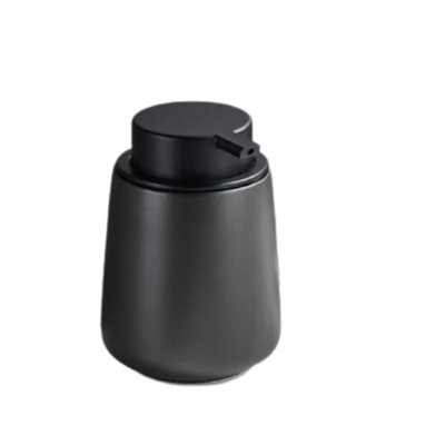 12 Oz Ceramic Foaming Soap Dispenser Foam-brownblack