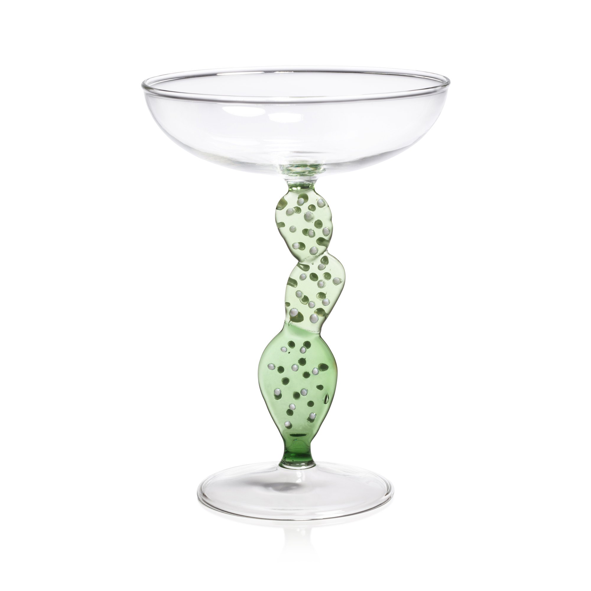 Climbing Cacti Tequila Cocktail Glasses, Set of 4, Cactus Green