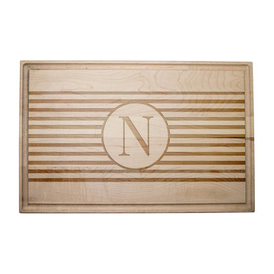 Stripe Monogram - N Cutting Board