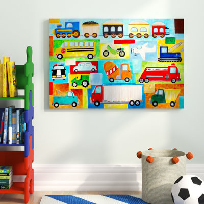 Blomquist Karlov Trains and Such Canvas Art