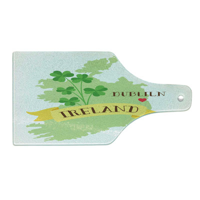 East Urban Home Glass Ireland Map Cutting Board