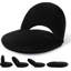  Chaise de plancher réglable avec support de dossier Chaise de méditation pliable Siège de gradin portable Siège de gradin récréatif Polyvalent lecture de plage, noir