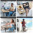 Overbed Bedside Table Adjustable Height From 26.3 Inches To 42.5 Inches, Hidden Caster 360 Rotate, Electric Powered By Usb-C Rechargeable Battery-1977795030-1977795031