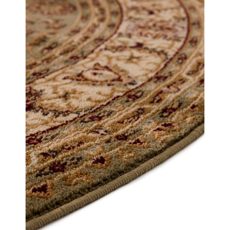 Tapis oriental Niles, Ovale 5 pi 3 po x 8 pi, Vert