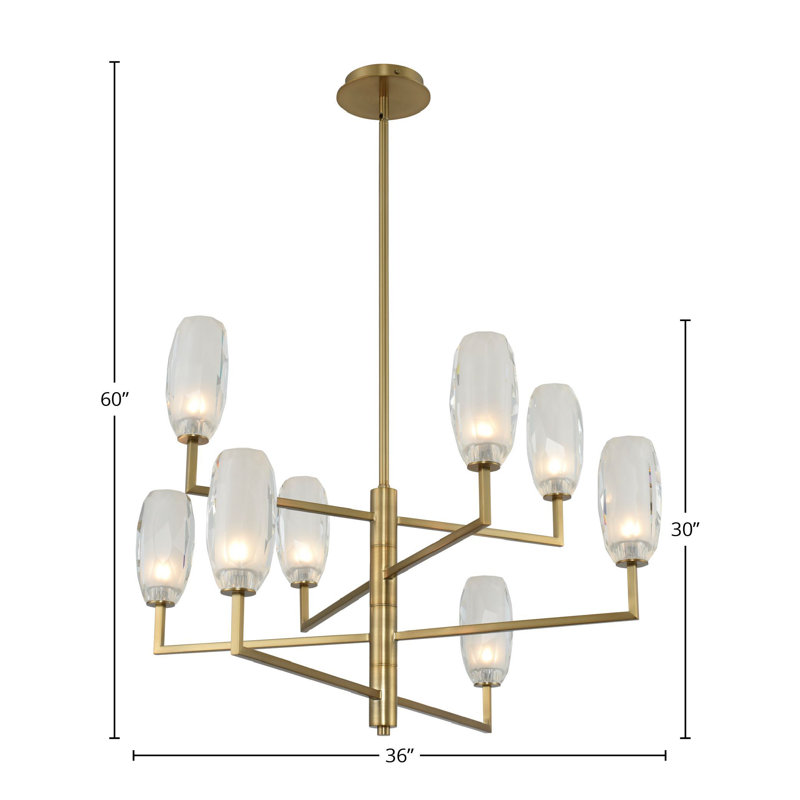 June 8 LT Winter Brass Chandelier Kalco