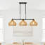 3 - Light Natural Kitchen Island Pendant