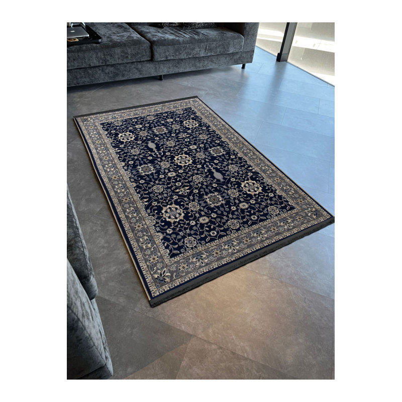 Tapis décoratif moderne à motif abstrait noir à motif prismatique noir, Tapis de couloir 4 pi 11 po x 9 pi 10 po inclus