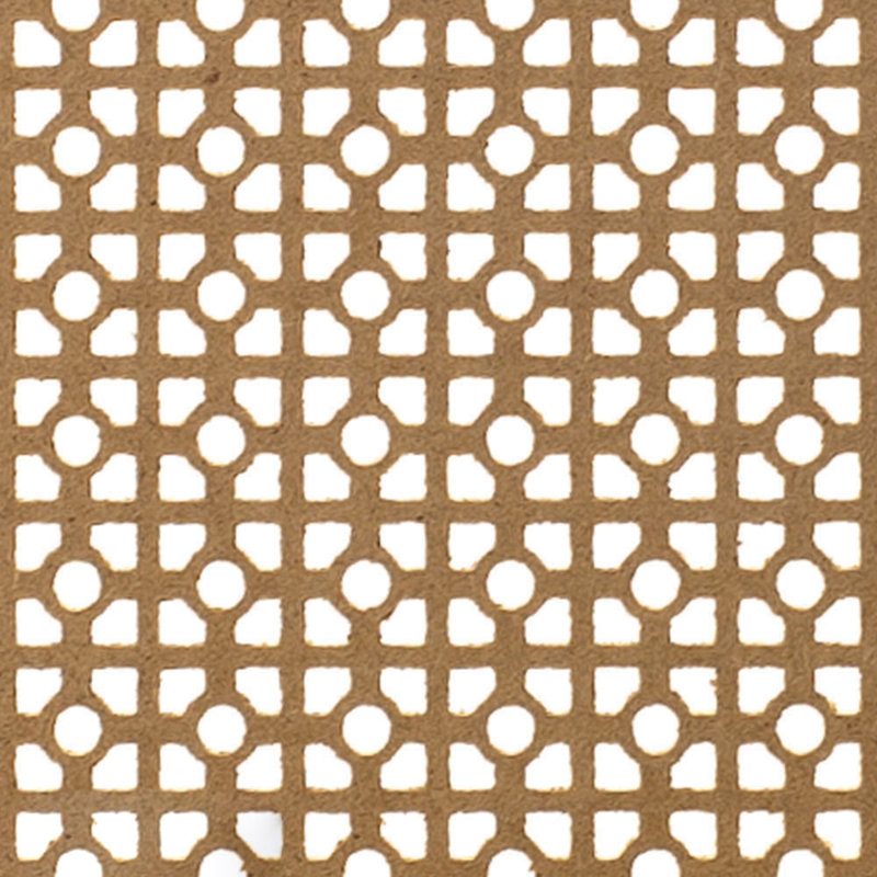 Panneau d'écran décoratif en MDF à peindre 72 po x 24 po - Carré non fini et mini motif circulaire, 1/8 po d'épaisseur, insert perforé pour décoration murale, portes d'armoire, cloisons et cloisons, paquet de 5