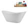 67" Streamline Soaking Freestanding Tub and Tray With Internal Drain