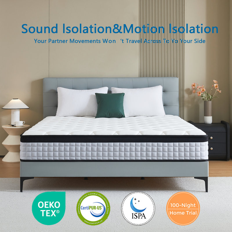 26cm 9-Zone Gel Memory Foam Pocket Sprung Mattress, Double (4'6)