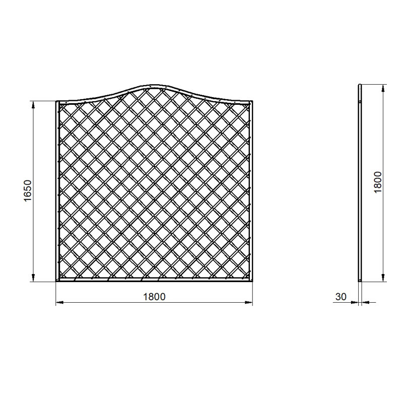Natural Timber Wood Fence Panels Included, 180cm H x 180cm W x 3cm D