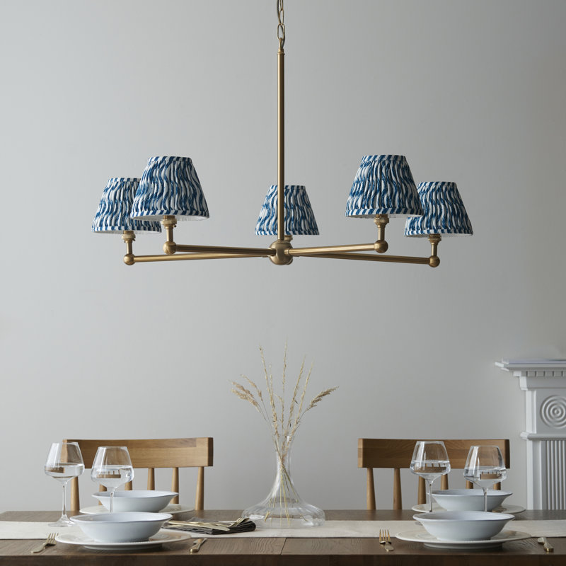 Santiago 5 - Light Chandelier, Blue