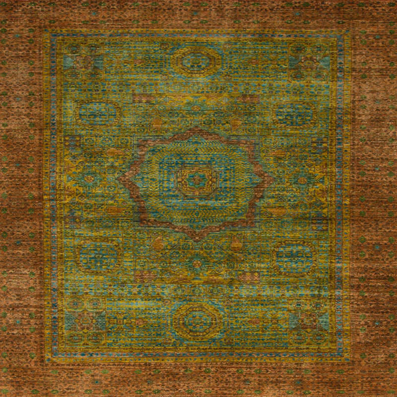 Abstract Indoor Rug, Square 7'