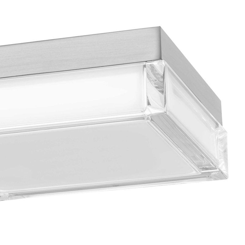 Plafonnier encastré à DEL Chromee, Chrome chrome, H 2,5 po x l 8 po x P 8 po, Non