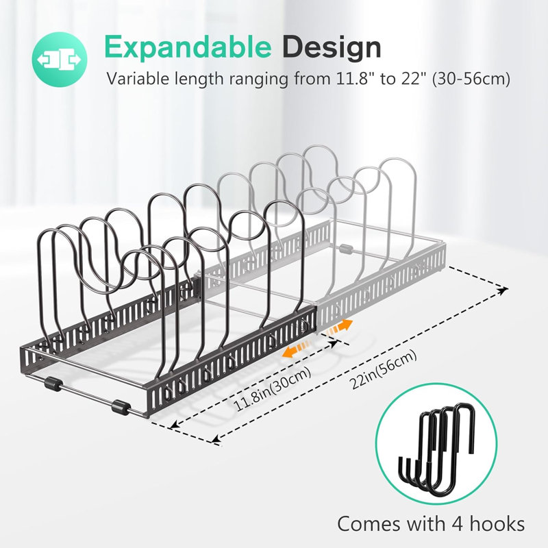 Rectangle Countertop / Cabinet Pot Rack, Bronze