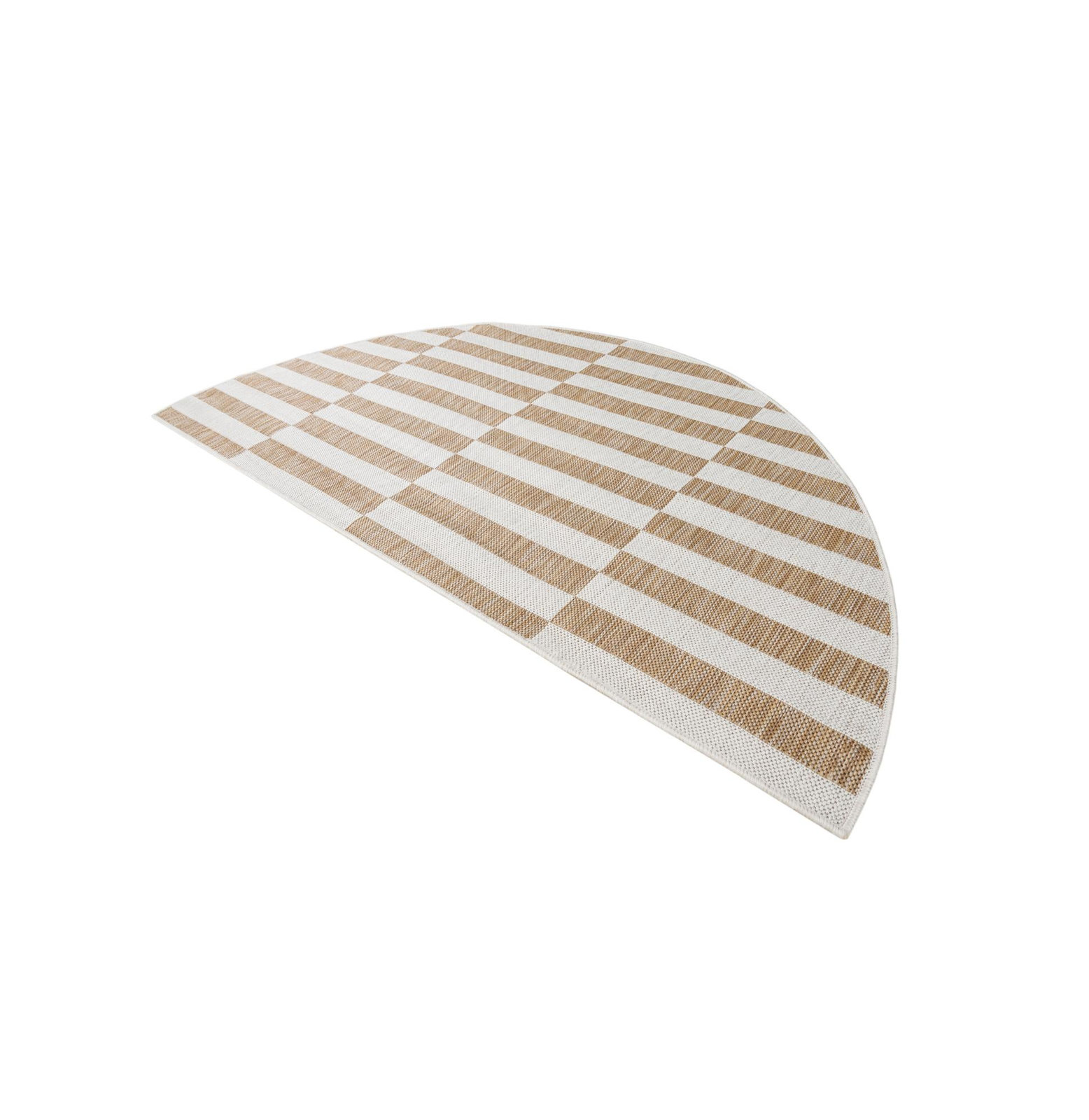 Robinson Brown Indoor/Outdoor Rug, Half-circle 3'1 x 6'1"