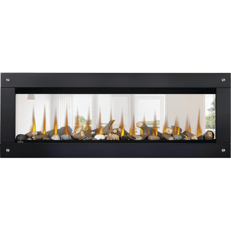 Ensemble de garniture en acier pour installation murale, Argent, H 18,5 po x l 50 po x P 2,19 po