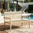 Outdoor Wicker and Acacia Wood Loveseat