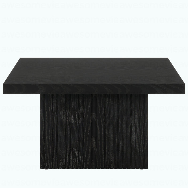 Table basse carrée, table basse 31,5 pouces, Noir, 19.69" H x 31.5" L x 31.5" W