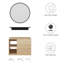 Ensemble de meuble-lavabo simple mural 24 po avec miroir Bitha-2104412242