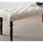 Tan Dining Bench, Solid Wood With Seat Fabric & Twisted Legs, 48Wx16dx19.5H In Bench Seat, Wavy-1994282672