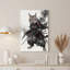 «Samurai Lynx in Black and White Ink Wash», art mural sur toile-206487469