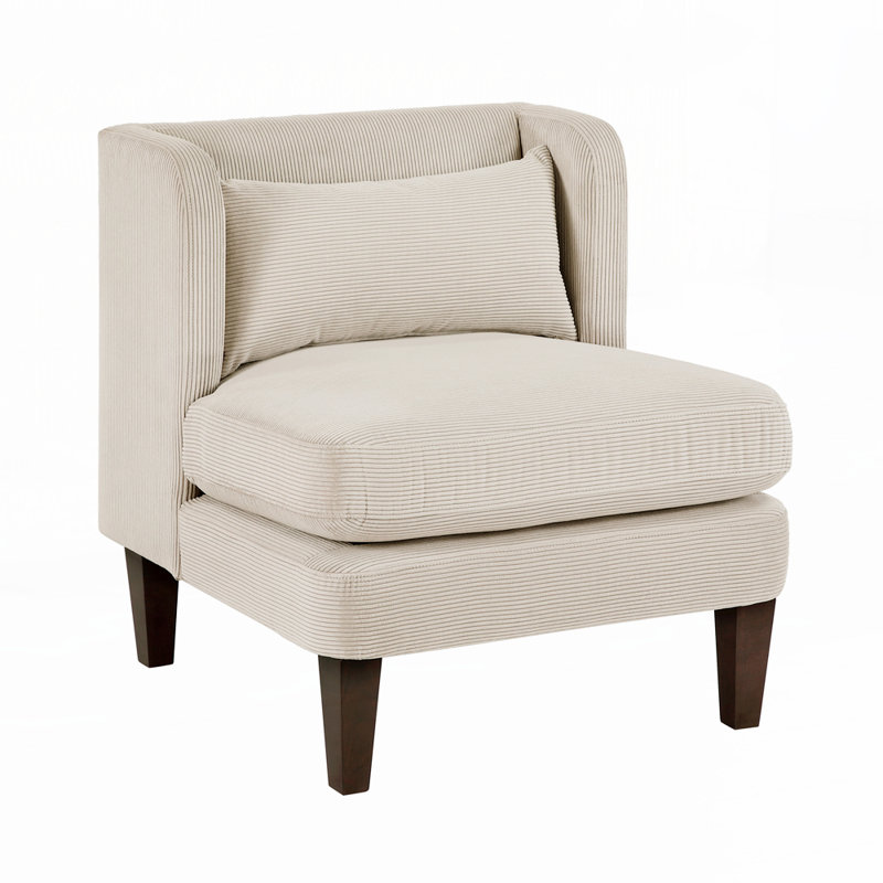 Coussin de chaise moderne pour salon, Velours côtelé taupe