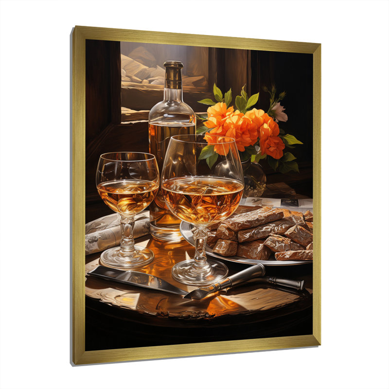 Cyarah Cuban Cigars Brown III sur toile, H 40 po x l 30 po x P 1,5 po, Encadrement doré