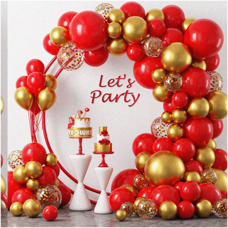 First Birthday High Chair Banner Red Green Gold