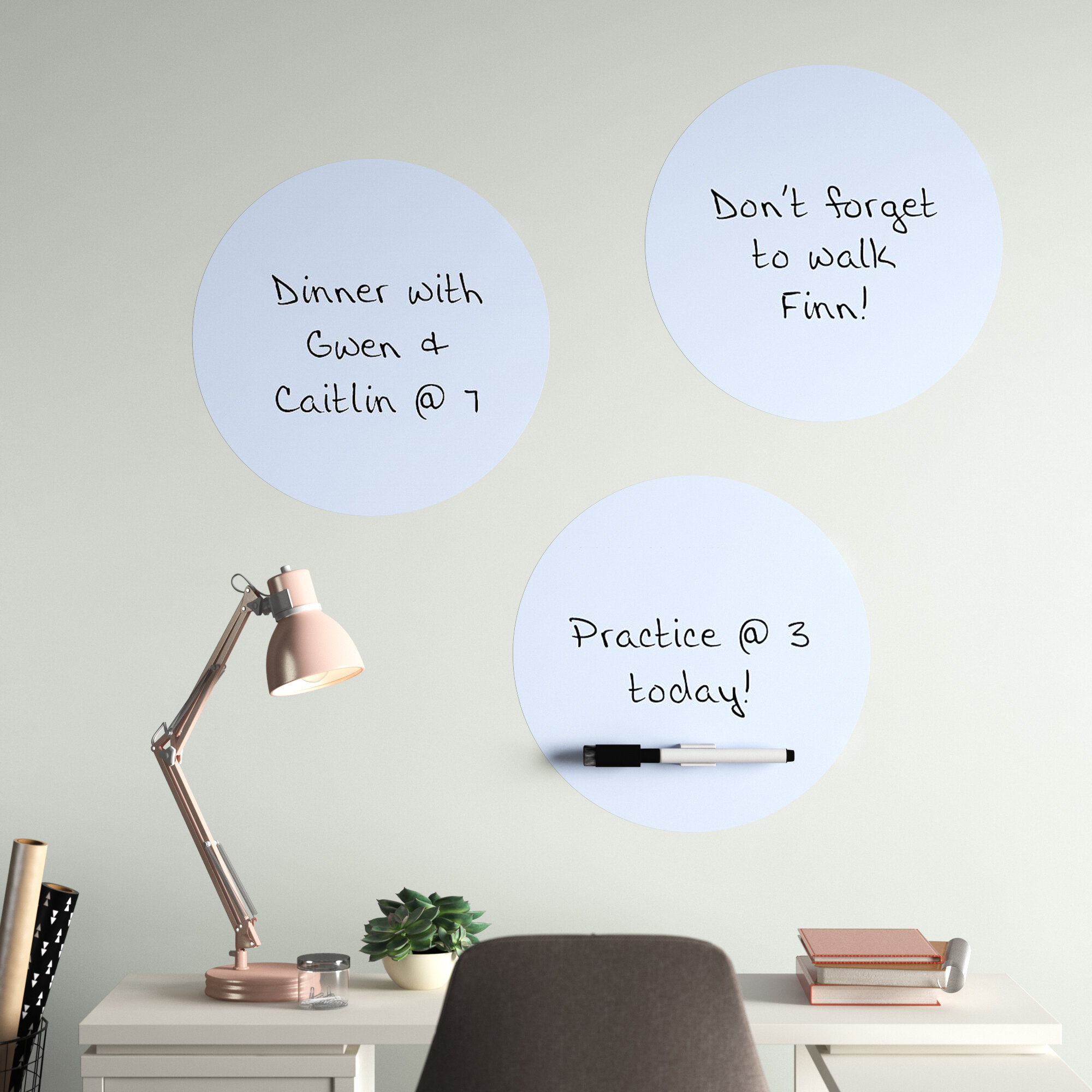 Wallpops Gold Foil Dry Erase Dot Decals