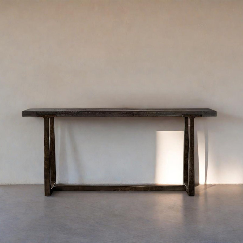 Modern Minimalist Console Table, 29.92" H x 71.65" W x 14.96" D, Black, Black