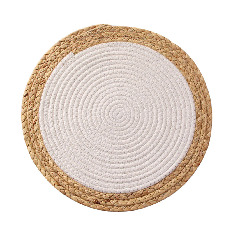 Round Placemat, White, 12" W x 12" L