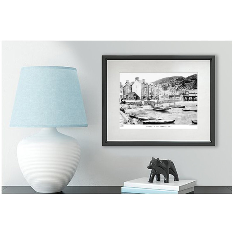 Barmouth, The Harbour 1913 - Single Picture Frame Print, 45cm H x 60cm W x 2.3cm D