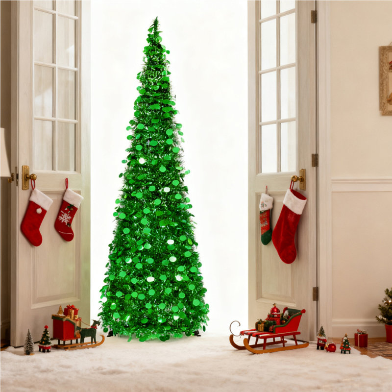 Arbre de Noël 5 "Pop Up Tinsel, Vert
