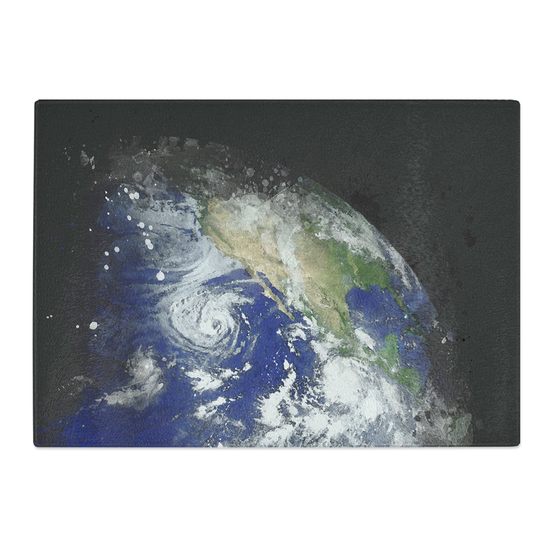 Tempered Glass Eastern Pacific Ocean of Earth Chopping Board