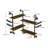 Industrial Pipe Bar Wall Liquor Shelf Floating Shelves With Wine Glass Holder