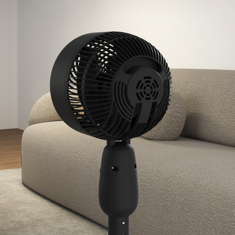 17 Stories 91cm Oscillating Pedestal / Standing Fan Fan, Black