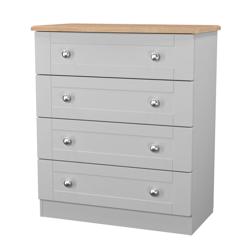 77cm W 4 - Drawer Chest of Drawers, Grey