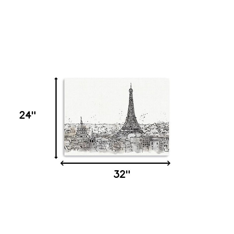 Art mural monochromes sur les toits de Paris