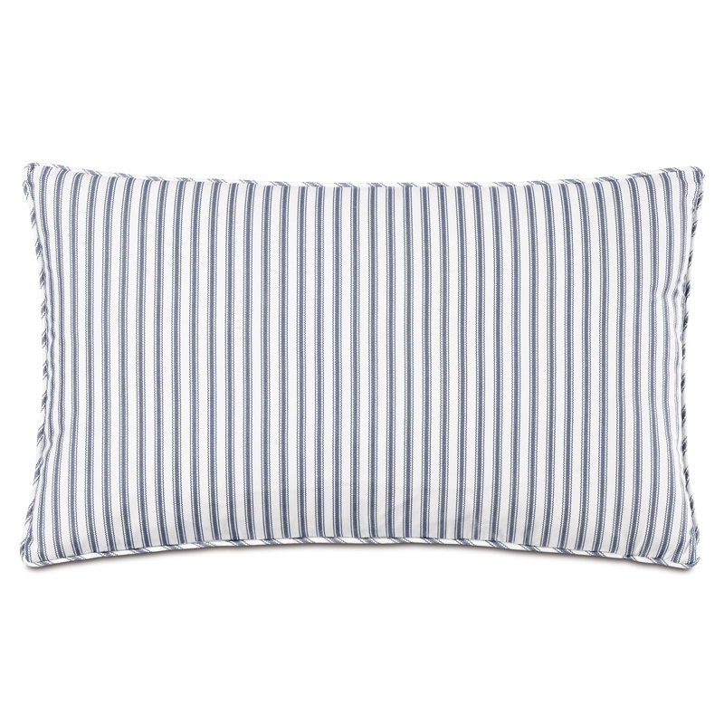 Blass Ticking Lumbar Pillow Cover & Insert, Navy