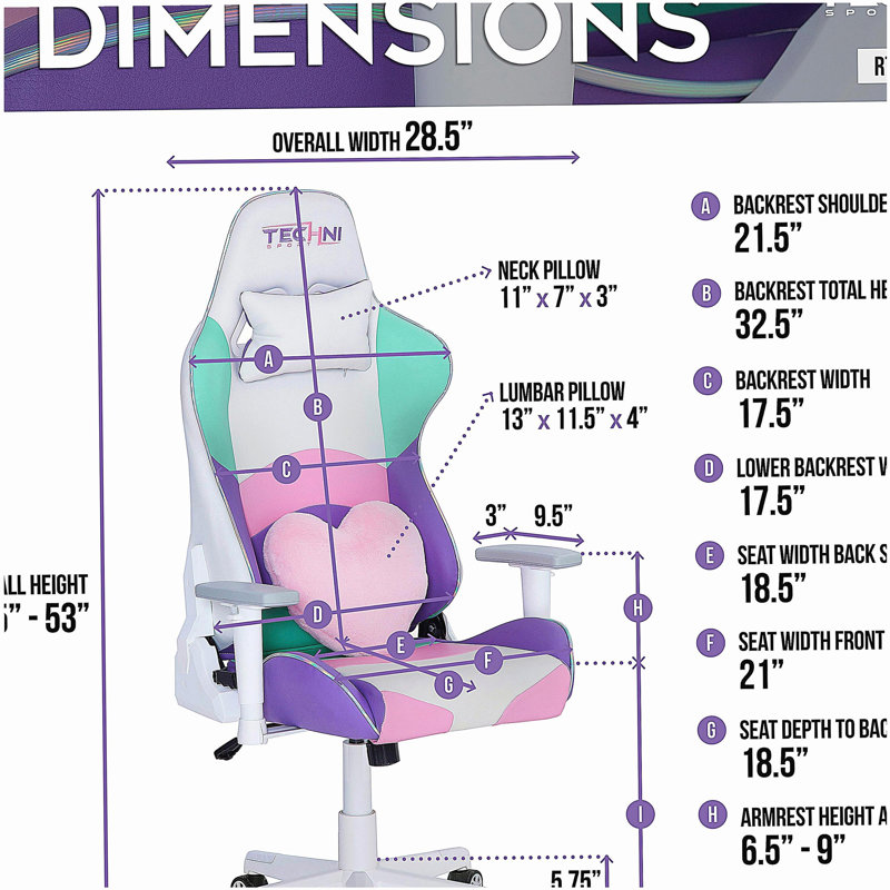 Fauteuil de jeu Sport-42 Office-PC, CUTE