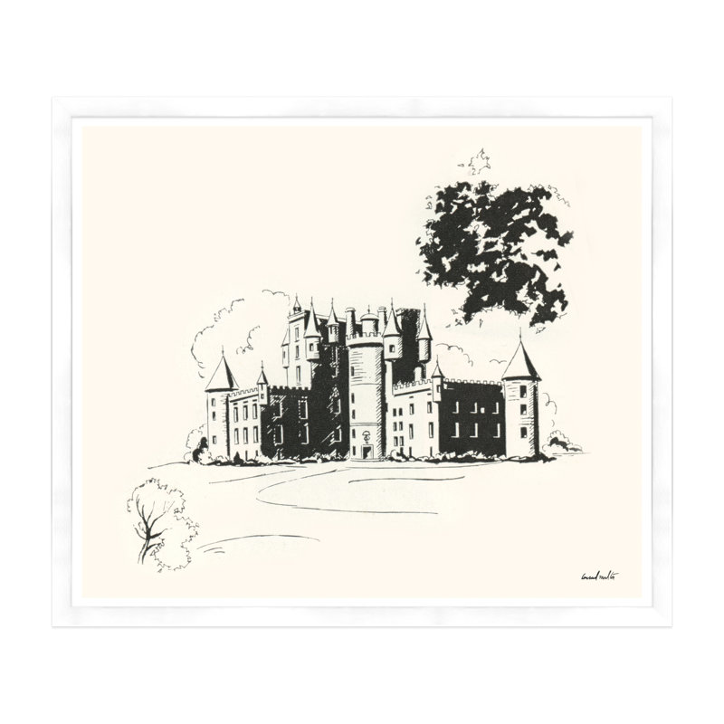 Castle Print, White Framed