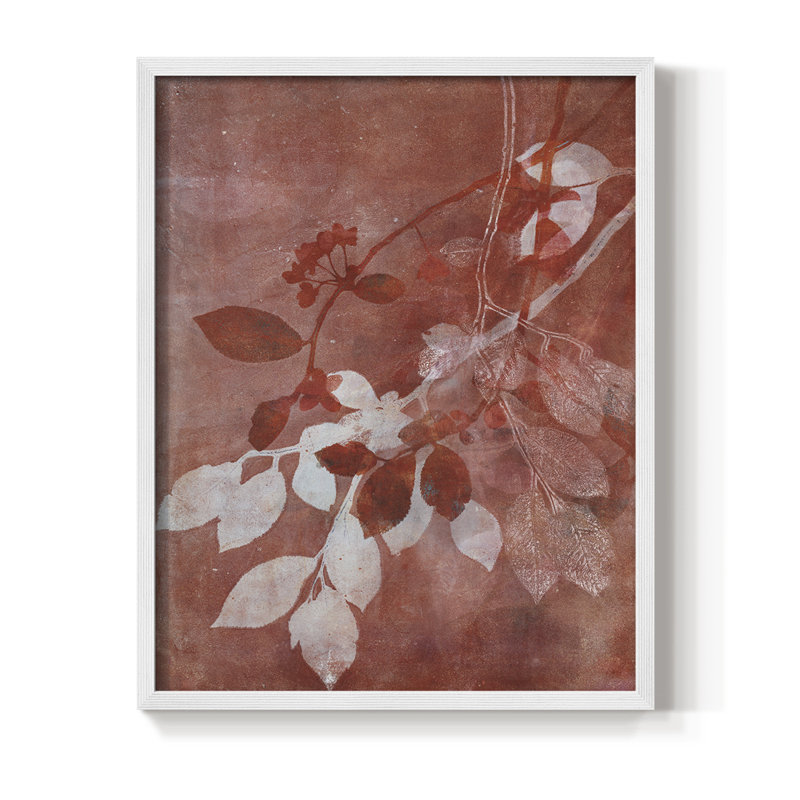 «Branching Out», impression encadrée en bois massif, Blanc, H 14 po x l 11 po
